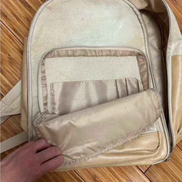 BEIS Travel Backpack in Beige - Picture 4 of 7